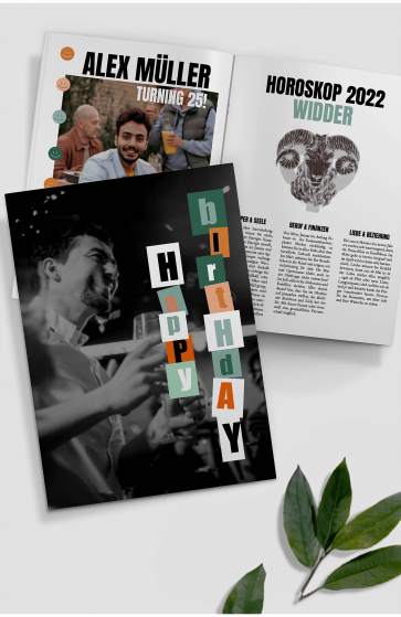 Geburtstagsmagazin Boy gestalten
