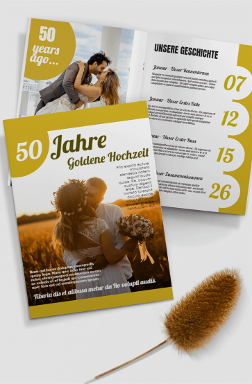 Hochzeitsmagazin Gold gestalten