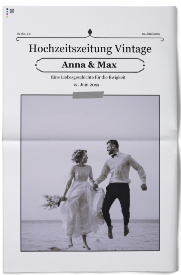 Hochzeitszeitung Vintage