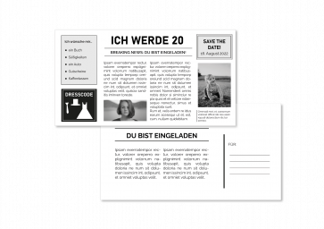 Geburtstagskarte "20 Jahre"