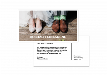 Hochzeitskarte "Er & Sie"