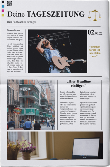 Moderne Tageszeitung gestalten