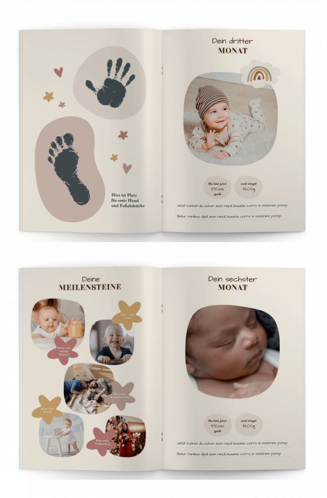 BabyFotobuch jetzt gestalten Babyglück zum Blättern