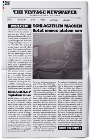 Vintage Zeitung gestalten