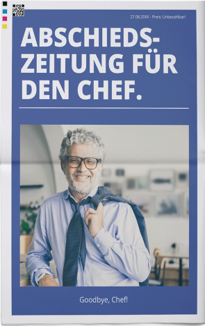 Abschiedszeitung für Chef