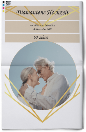 Diamantene Hochzeitszeitung gestalten