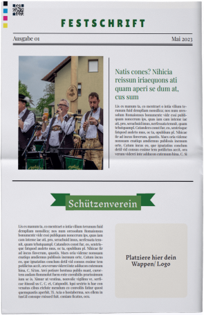 Festzeitung Schützenverein gestalten