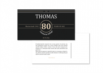 Carte postale d'invitation pour un 80e anniversaire