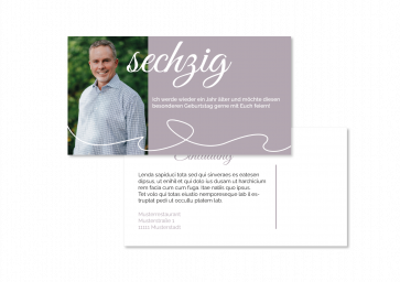  Carte d'invitation pour un 60e anniversaire 