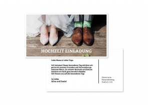 Carte postale de mariage "He & She" 
