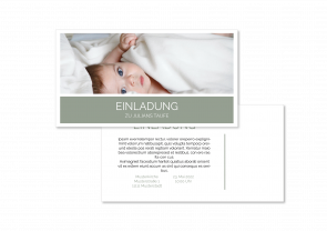 Carte postale d'invitation au baptême Enfant prodige