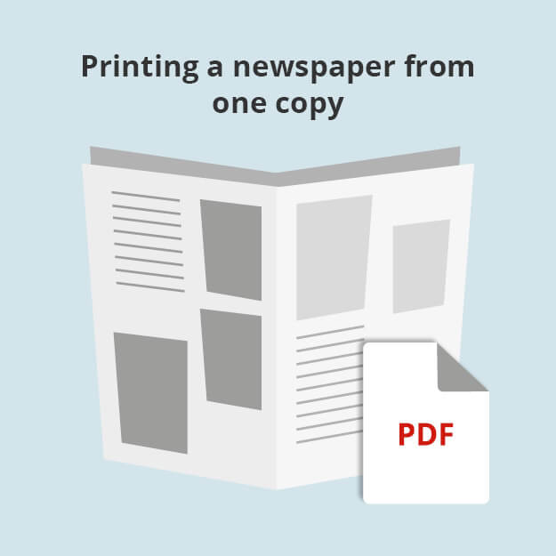 Print your own PDF as a real newspaper