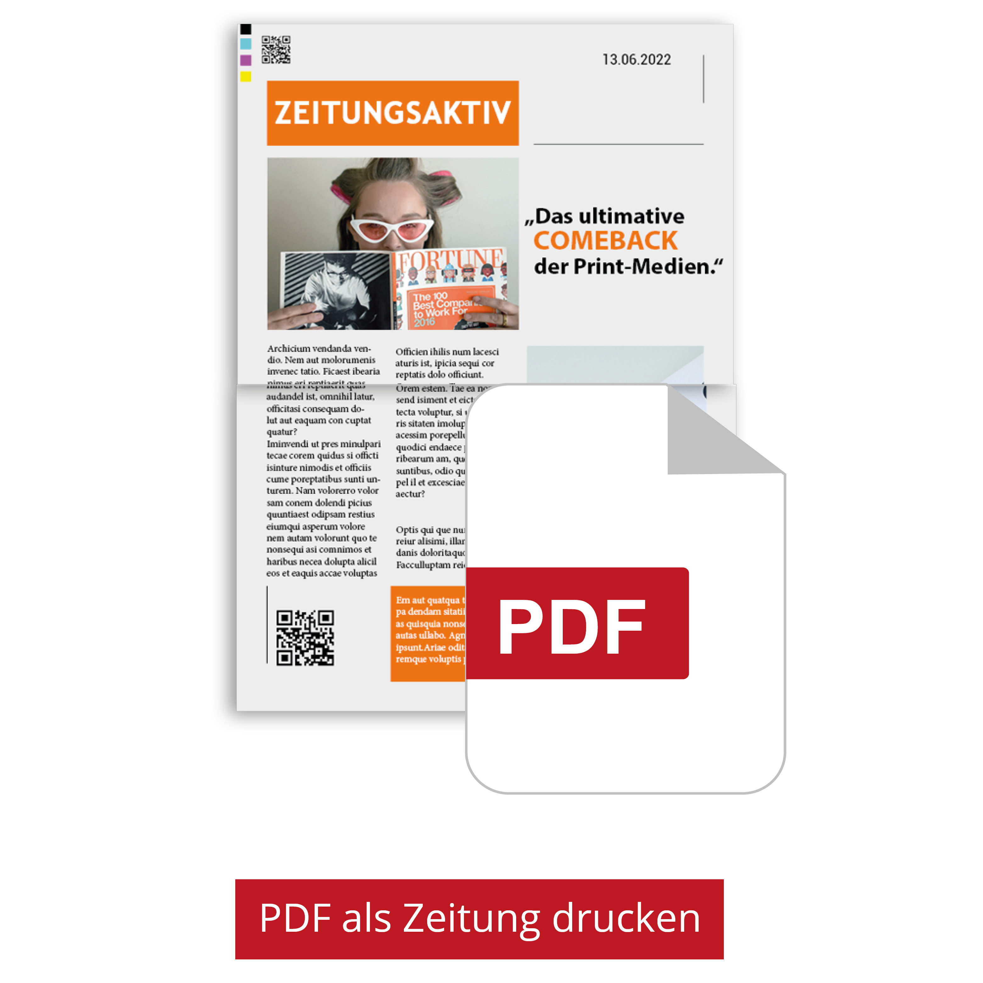 Eigene PDF als echte Zeitung drucken lassen