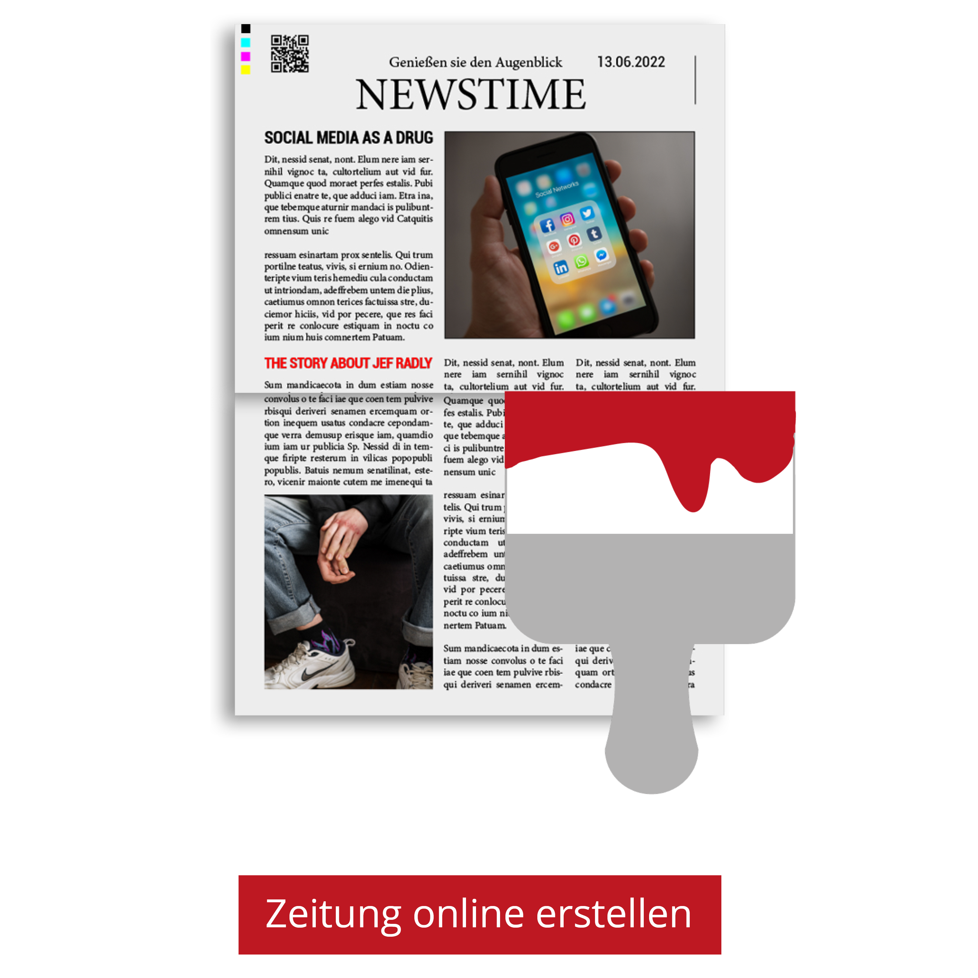 Zeitung mit Vorlage gestalten