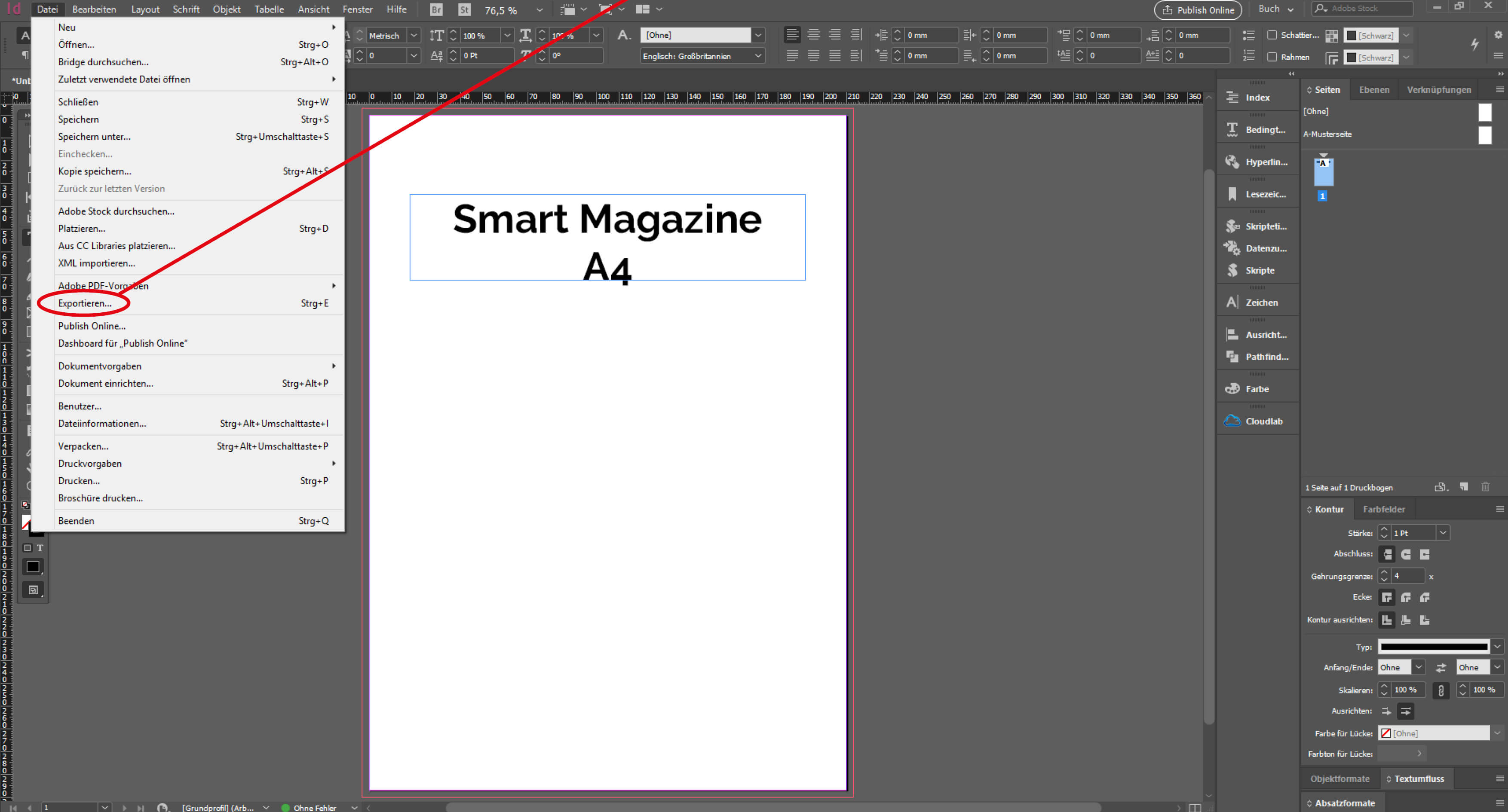 Magazin aus InDesign korrekt exportieren