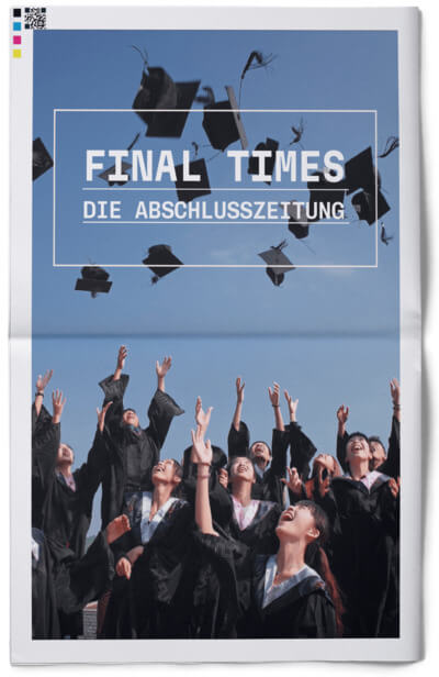 Abschlusszeitung mit Online-Vorlage gestalten