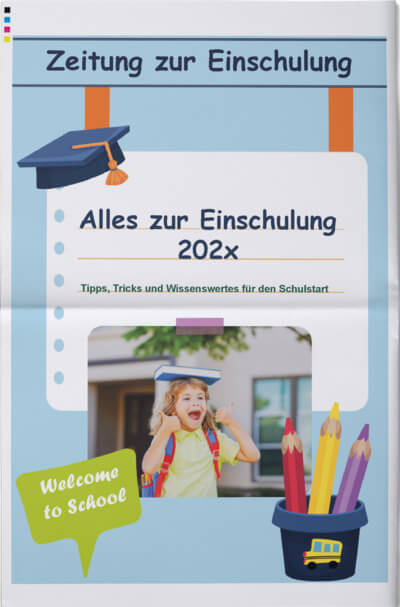 Zeitung zur Einschulung mit Online-Vorlage gestalten
