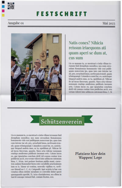 Vereinszeitung für Schützenverein und Schützenfest mit Online-Vorlage gestalten