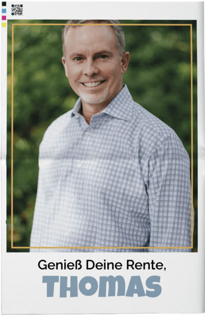 Festzeitung für Rente und Ruhestand mit Online-Vorlage gestalten