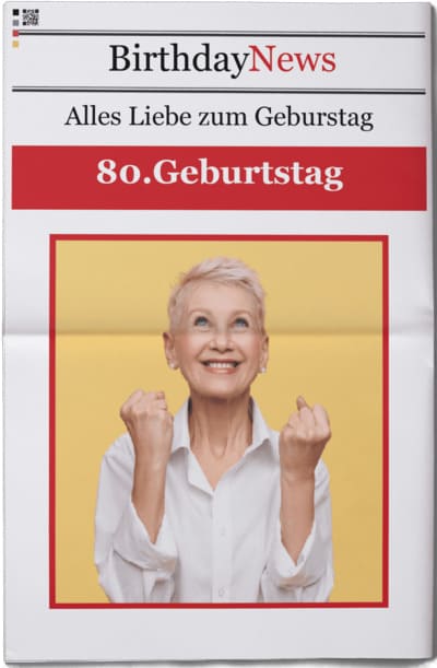 Geburtstagszeitung zum 80. Geburtstag mit Online-Vorlage gestalten