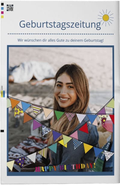 Geburtstagszeitung im klassischen Stil mit Online-Vorlage gestalten