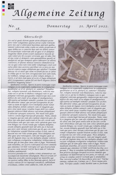 Historische Zeitung mit Online-Vorlage gestalten