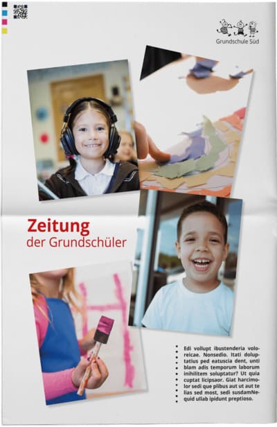 Schülerzeitung für Grundschule mit Online-Vorlage gestalten