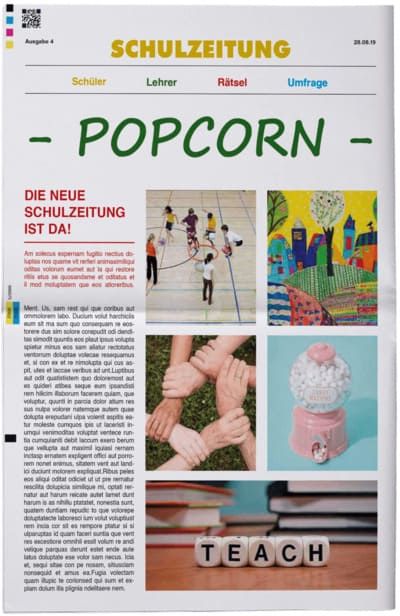 Schülerzeitung mit Online-Vorlage gestalten