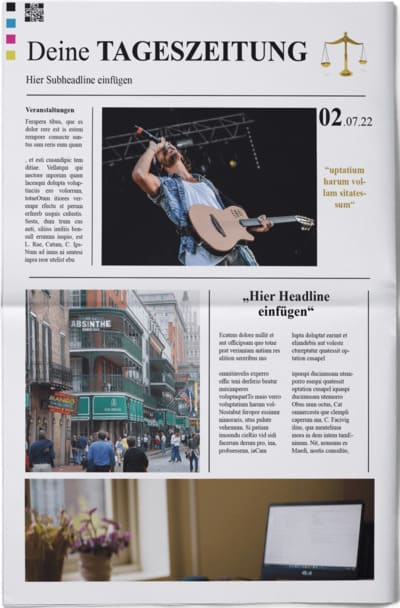 Tageszeitung mit moderner Online-Vorlage gestalten