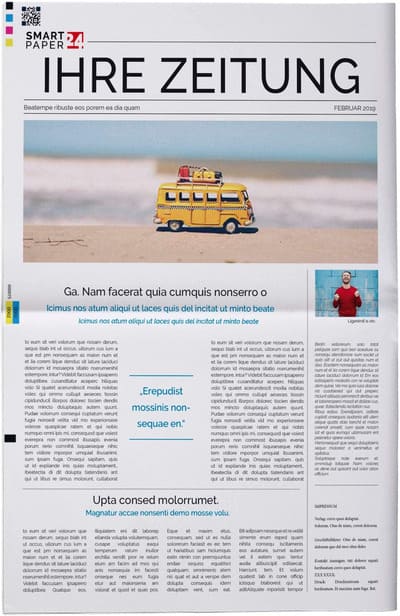 Universalzeitung mit Online-Vorlage gestalten