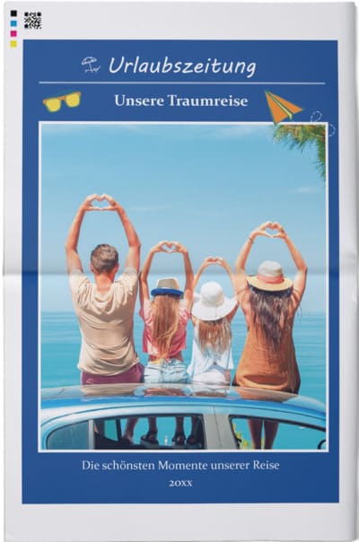 Urlaubszeitung mit Online-Vorlage gestalten