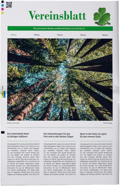 Klassische Vereinszeitung mit Online-Vorlage gestalten